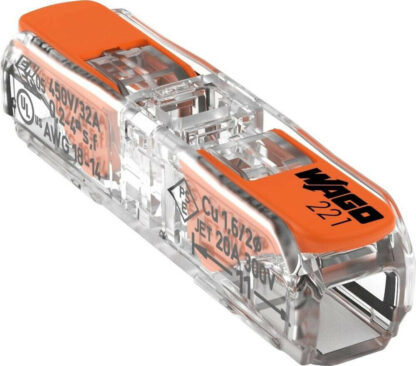 Wago Verbindungsklemme Durchgangs-Verbinder bis 2 x 4mm² flexibel